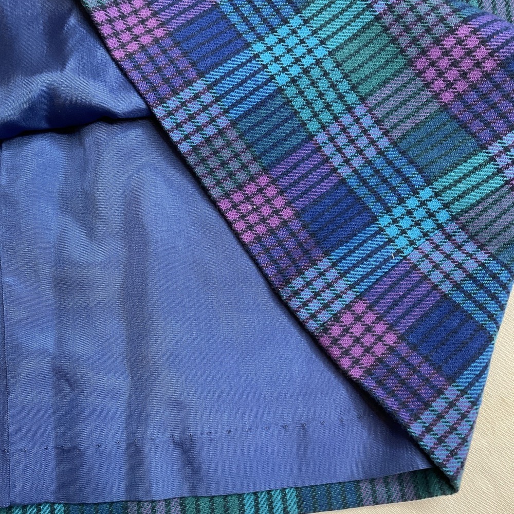 Pendleton Plaid Wool‎ Skirt Size 10 Lined Made In USA  Aline Midi Pencil Preppy - Picture 5 of 8